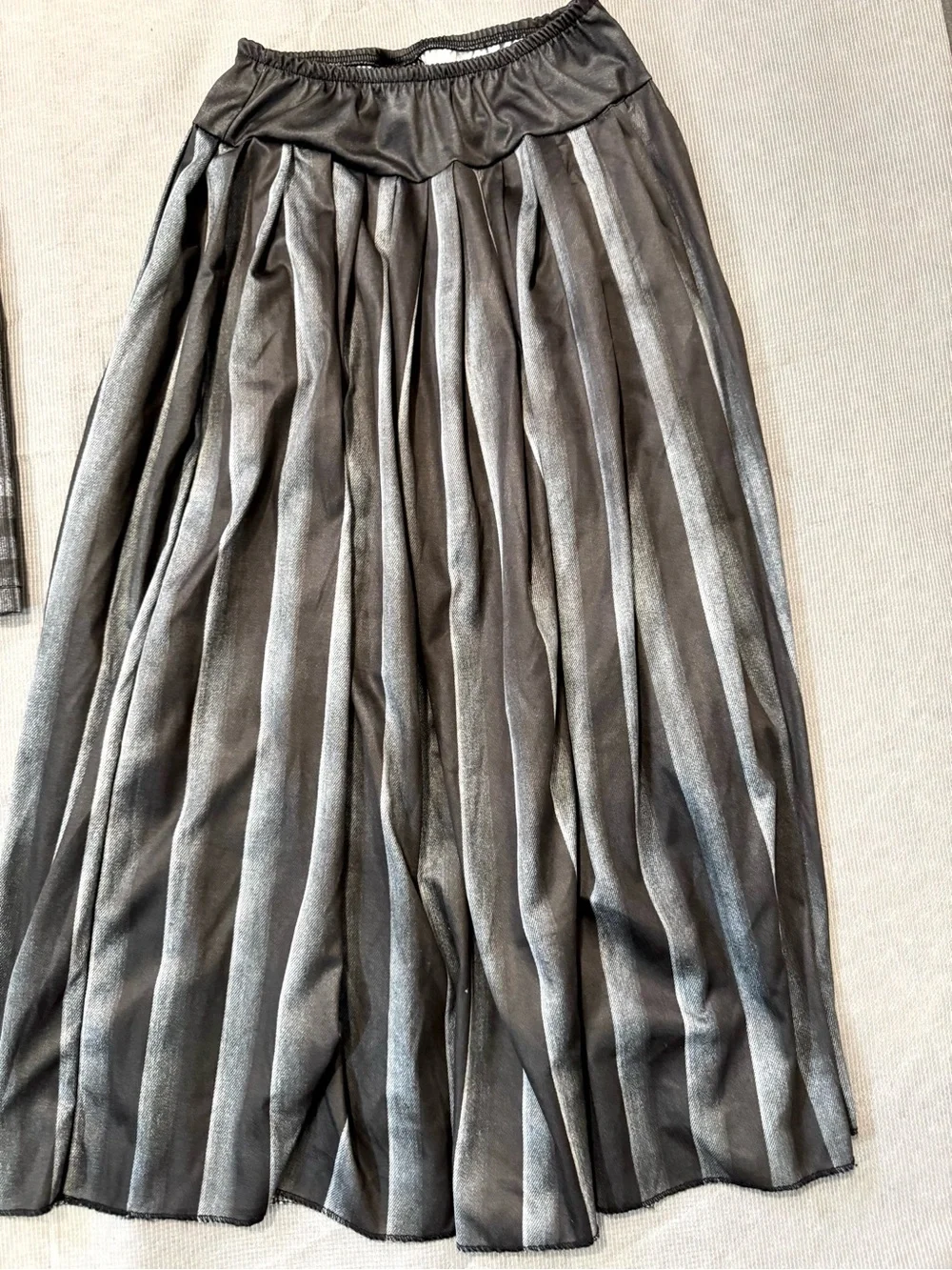 Wednesday Addams Costume Set with Striped Blazer, Skirt and Vest